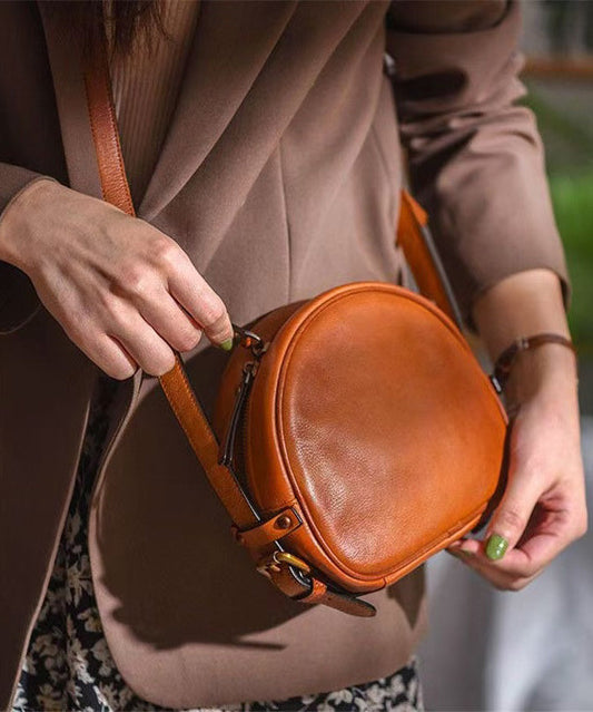 Bag CrossBody Solid Durable Leather Casual Round FashionChic