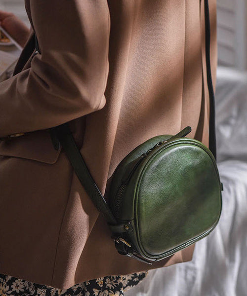 Bag CrossBody Solid Durable Leather Casual Round FashionChic