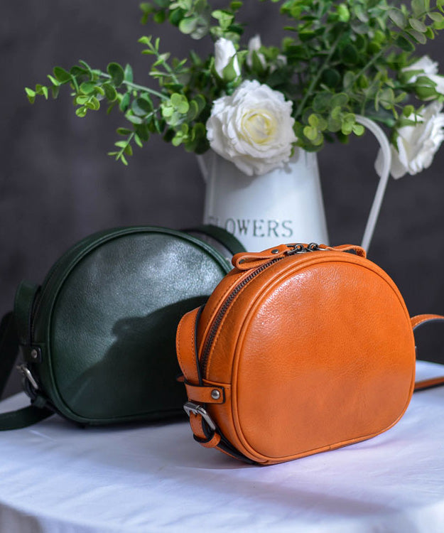 Bag CrossBody Solid Durable Leather Casual Round FashionChic