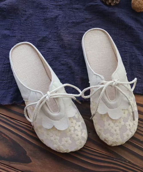 Sandals Casual Up Mesh Lace Grey Slide Breathable Splicing FashionChic