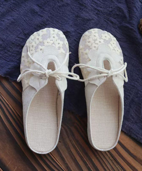 Sandals Casual Up Mesh Lace Grey Slide Breathable Splicing FashionChic