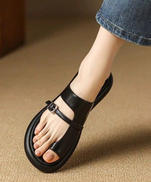 Casual Splicing Hollow Out Black Flip Flops Slide Sandals AP1013 shoe-LT240905