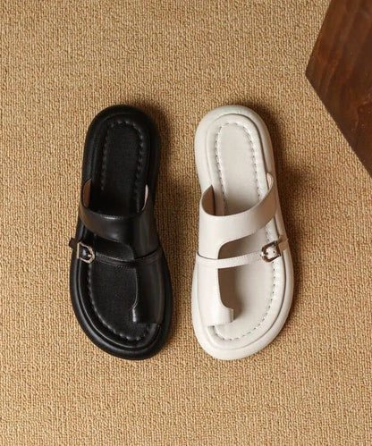 Casual Splicing Hollow Out Black Flip Flops Slide Sandals AP1013 shoe-LT240905