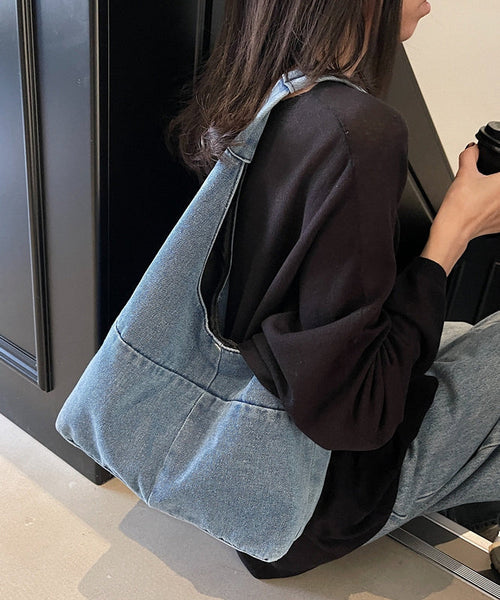 Shoulder Casual Capacity Denim Large Bag Versatile FashionChic