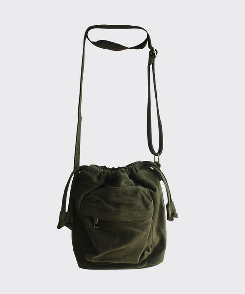 Casual Versatile Yellow Drawstring Canvas Messenger Bag SX1016 Ada Fashion