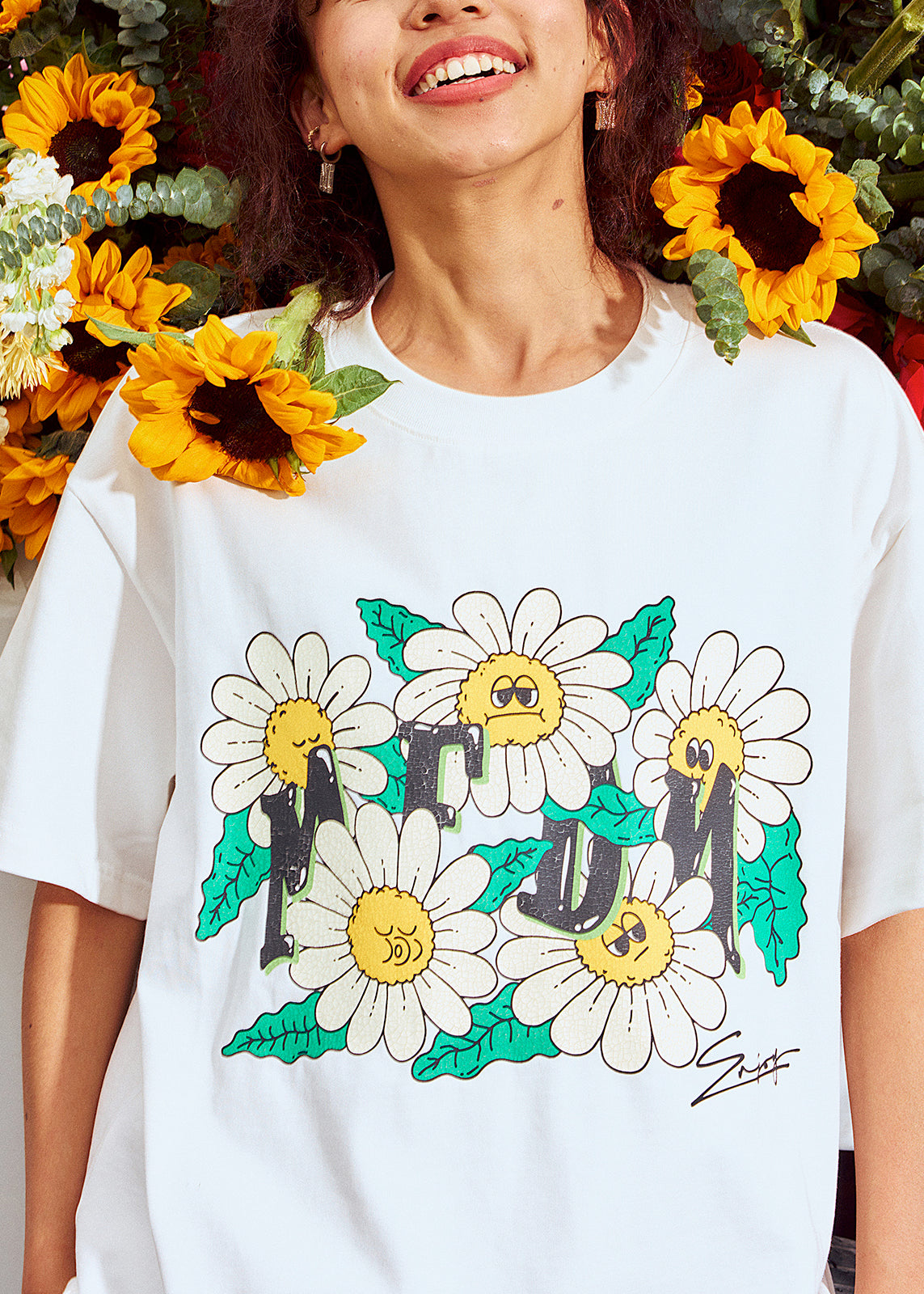 Casual White O-Neck Print Cotton Men T Shirt Summer LK054 Men-Silk-MENT240630