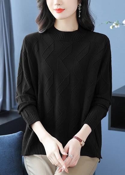 Casual Yellow O Neck Cozy Warm Woolen Knit Pullover Winter RL036 ABC