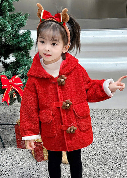 Casual Yellow Patchwork Button Faux Fur Warm Fleece Girls Hooded Coats Winter WL031 MM-RCTZ-CGTS241120