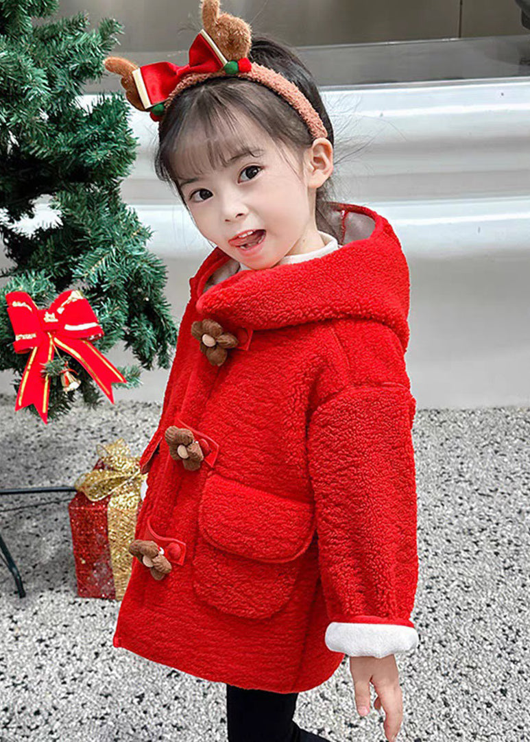 Casual Yellow Patchwork Button Faux Fur Warm Fleece Girls Hooded Coats Winter WL031 MM-RCTZ-CGTS241120