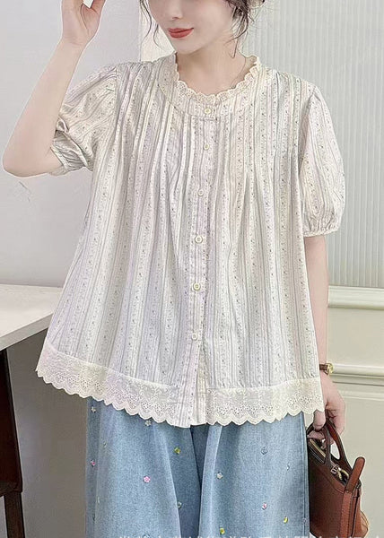 Oversized Top Summer Cotton Patchwork Apricot Chic FashionChic