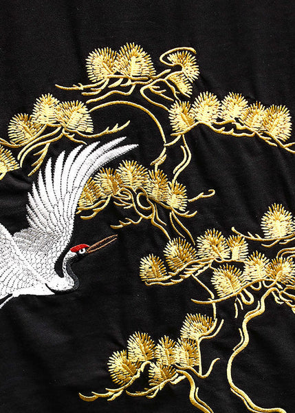 Apparel T Men Summer Shirts Embroideried Chic Black FashionChic