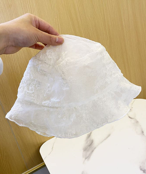 Lace Bucket Hat Black Embroidered Chic FashionChic