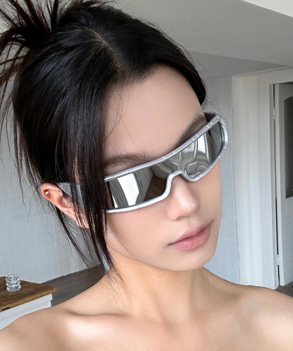 Chic Black Windproof Concave Design Sunglasses XS1055 Ada Fashion