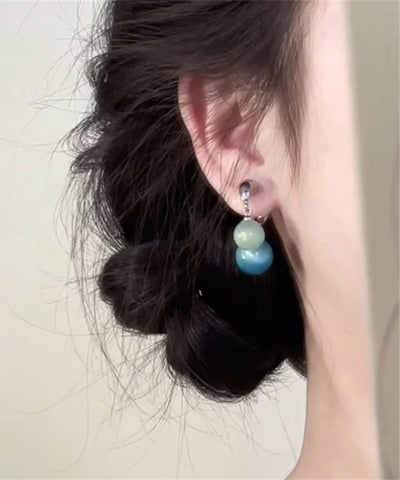 Resin Copper Earrings Drop Blue Chic FashionChic