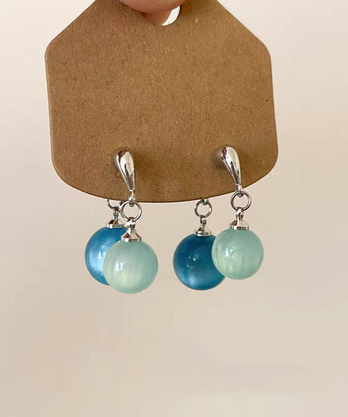 Resin Copper Earrings Drop Blue Chic FashionChic