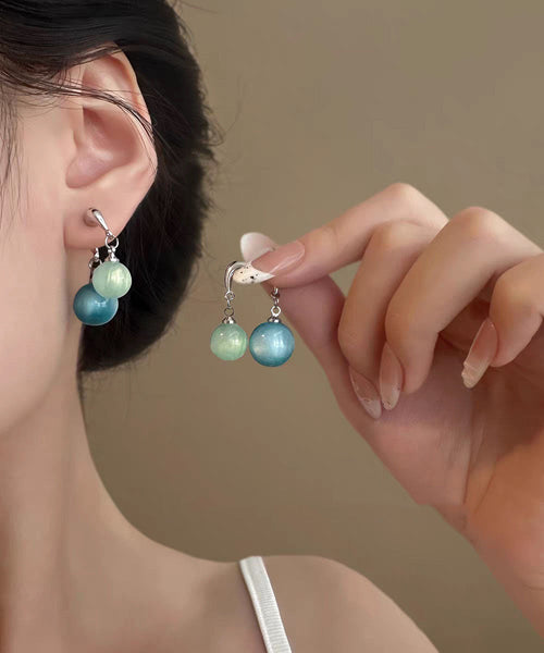 Resin Copper Earrings Drop Blue Chic FashionChic