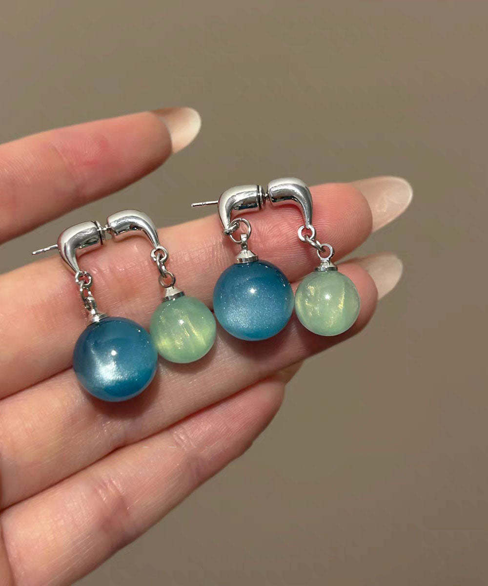 Resin Copper Earrings Drop Blue Chic FashionChic