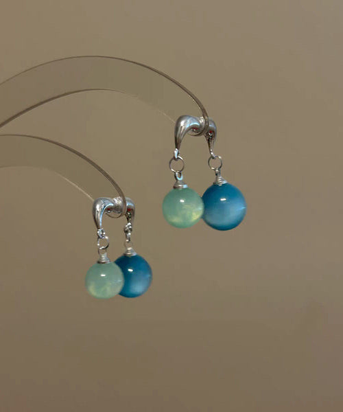 Resin Copper Earrings Drop Blue Chic FashionChic