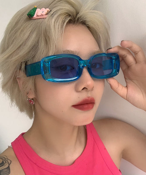 Chic Blue Spicy Girls Square Resin Sunglass XS1035 Ada Fashion