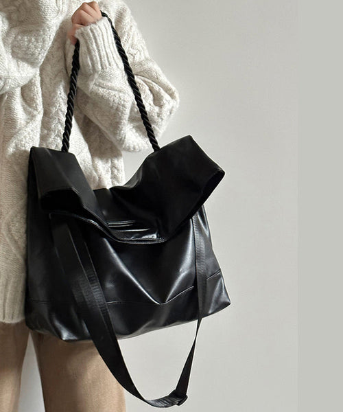 Chic Brown Large Capacity Faux Leather Messenger Bag WI043 Bag-BGS241105