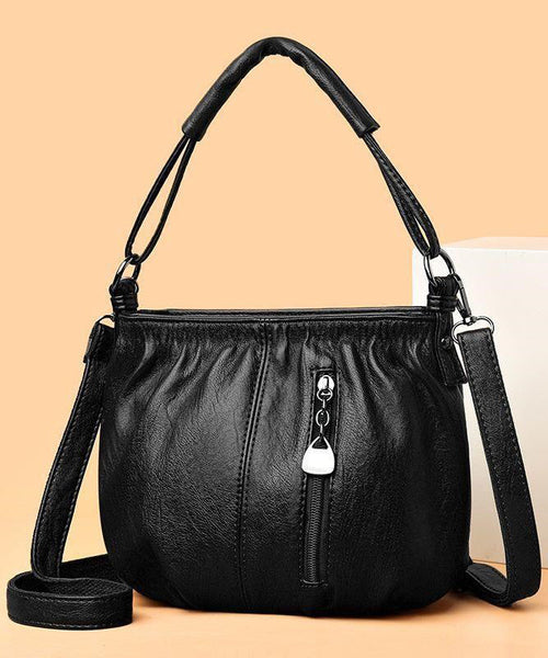 Chic Versatile Leather Faux Shoulder Brown Bag FashionChic