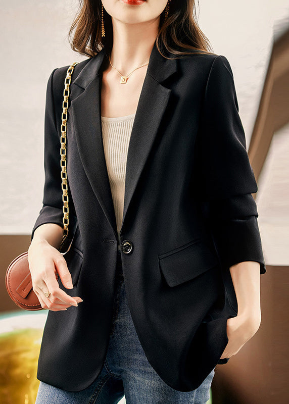 Chic Coffee Peter Pan Collar Pockets Button Suit Coat Fall RS038 ABC