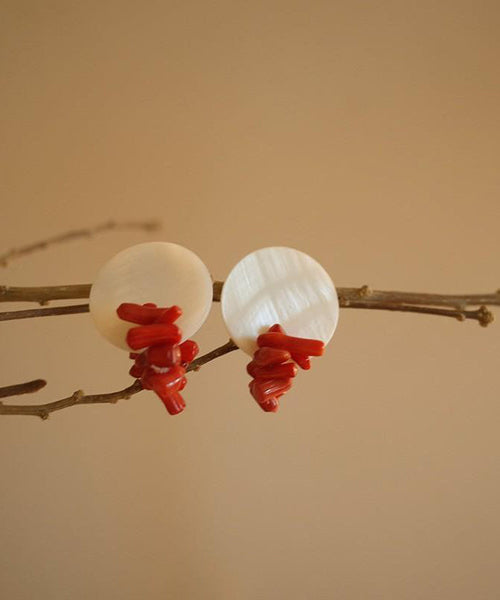 Alloy Chic Earrings Shell Colorblock Stud FashionChic