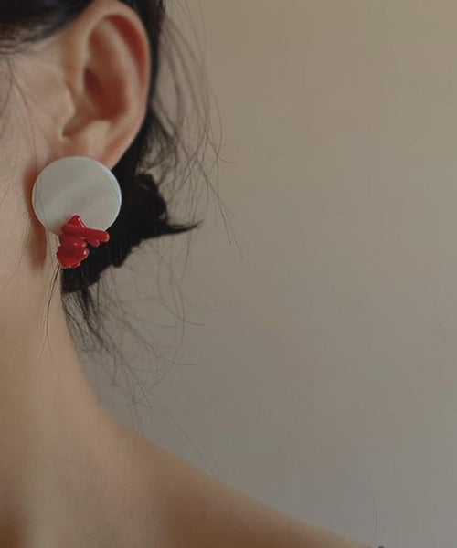 Alloy Chic Earrings Shell Colorblock Stud FashionChic