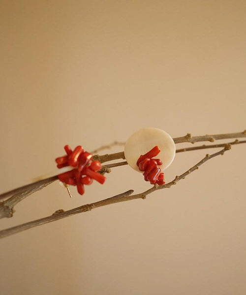 Alloy Chic Earrings Shell Colorblock Stud FashionChic