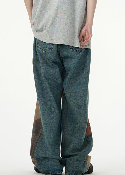 Chic Colorblock High Wais Patchwork Men Pants SA025 Men-casual-MENP240726