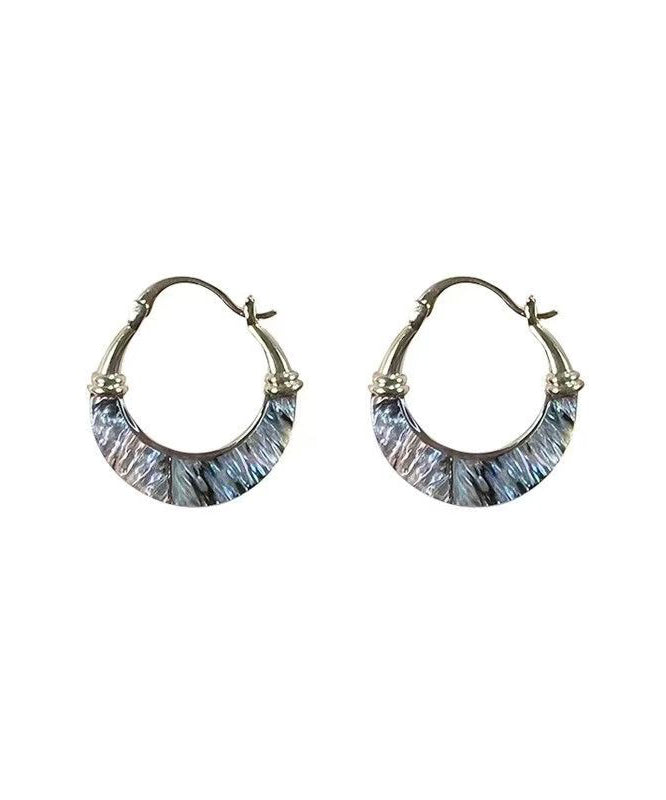 Hoop Earrings Copper Overgild Gold Shell Chic FashionChic