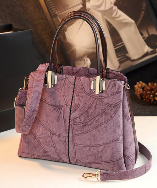 Chic Green Jacquard Large Capacity Faux Leather Tote Handbag YX001 ABC