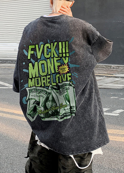 T Cotton Men Print Green Sleeve Letter Half Best Chic Shirts FashionChic