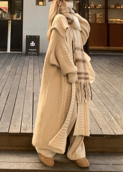 Chic Grey Peter Pan Collar Long Knit Loose Cardigans Fall RS052 ABC