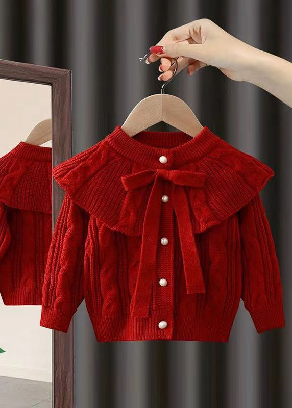 Chic Mulberry Cloak Sleeves Cotton Knit Girls Cable Knit Sweaters Winter WL036 MM-RCTZ-NTGP241120