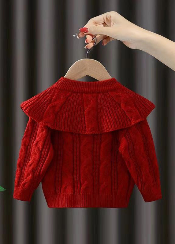 Chic Mulberry Cloak Sleeves Cotton Knit Girls Cable Knit Sweaters Winter WL036 MM-RCTZ-NTGP241120