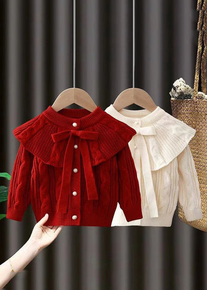 Chic Mulberry Cloak Sleeves Cotton Knit Girls Cable Knit Sweaters Winter WL036 MM-RCTZ-NTGP241120