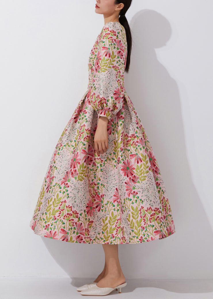 Chic Multi O-Neck Embroidered High Waist Dress Fall QR039 OM-ZS240929