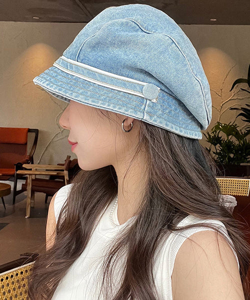 Chic Navy Patchwork Cowboy Beret Hat MM076 Hat-HAT240620