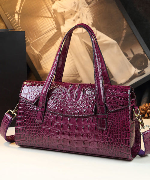 Chic Orange Alligator Pattern Faux Leather Tote Handbag YX003 ABC