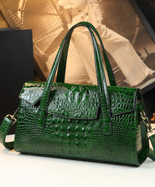Chic Orange Alligator Pattern Faux Leather Tote Handbag YX003 ABC