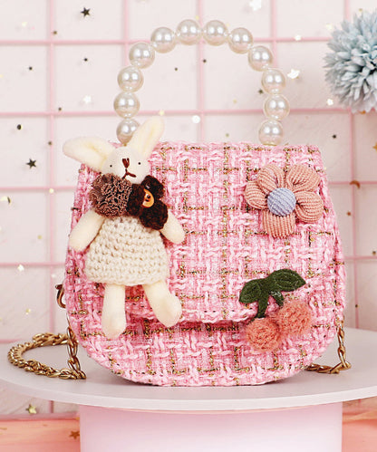 Chic Pink Cartoon Decorated Kids Girls Messenger Bag IU015 Bag-BGS240803