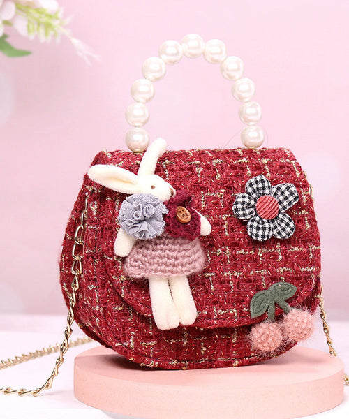 Chic Pink Cartoon Decorated Kids Girls Messenger Bag IU015 Bag-BGS240803