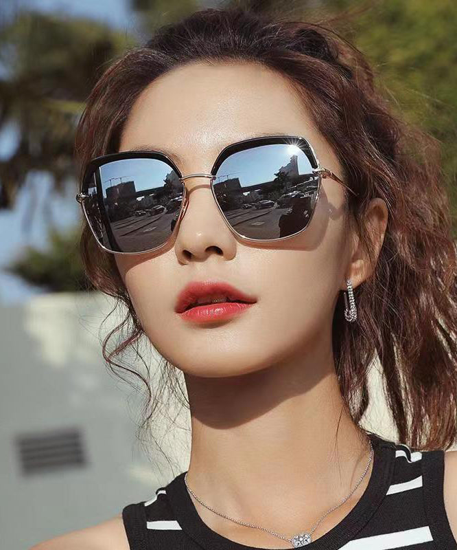 Chic Pink Sun Protection And Large Frame Round Face Sunglasses XS1062 Ada Fashion