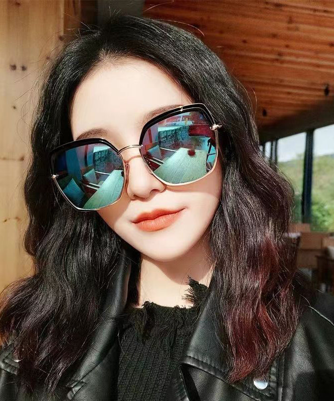 Chic Pink Sun Protection And Large Frame Round Face Sunglasses XS1062 Ada Fashion