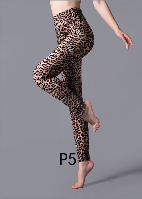 Running Capri Print Leggings Waist High Chic FashionChic