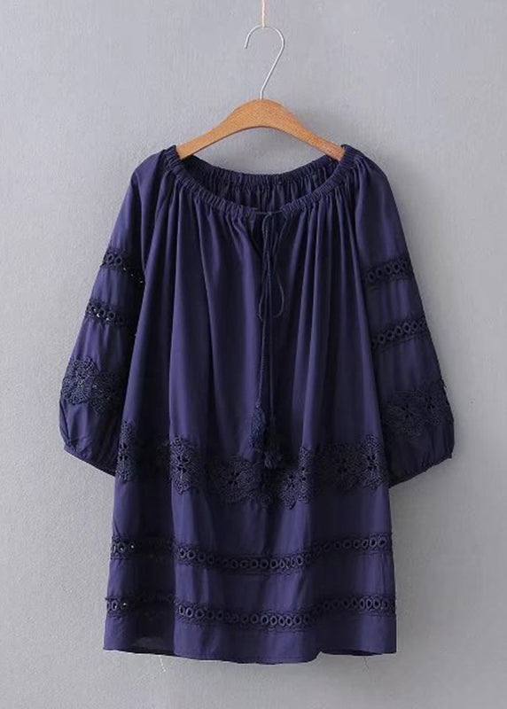 Chic Red Lace Patchwork Hollow Out Shirt Long Sleeve VV025 HS-LTP240627