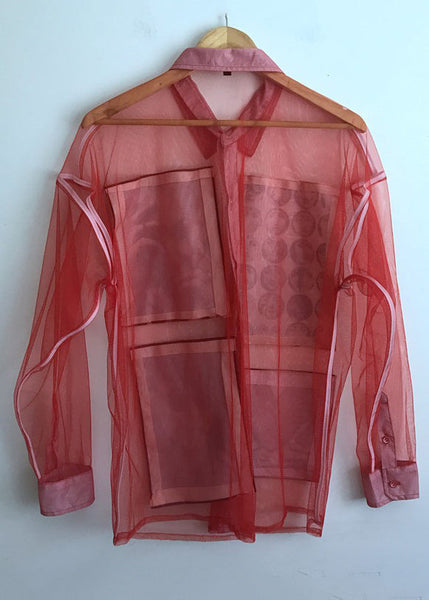 Chic Red Peter Pan Collar Print Blouses Long Sleeve ZL050 SH-LF-LTP240621