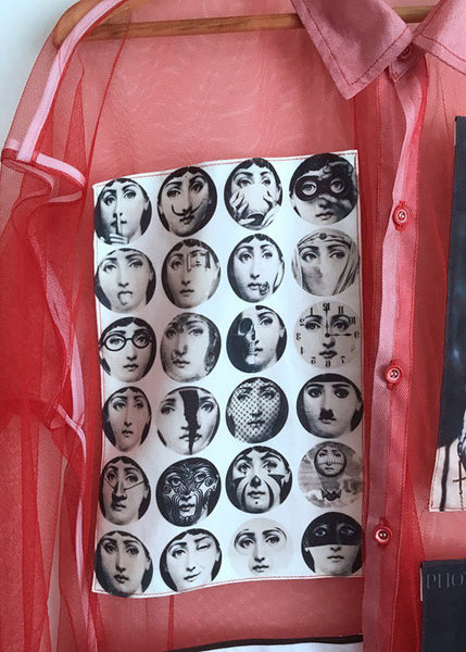 Chic Red Peter Pan Collar Print Blouses Long Sleeve ZL050 SH-LF-LTP240621