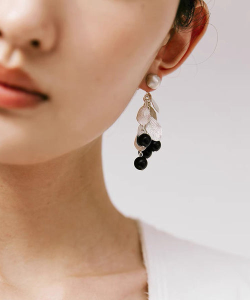 Chic Red Sterling Silver Alloy Leaves Drop Earrings PO020 JEW-EAR240729